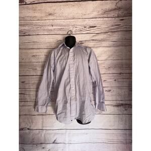 Simon Purple and White Men Business Button Up Sz 15.5(L)